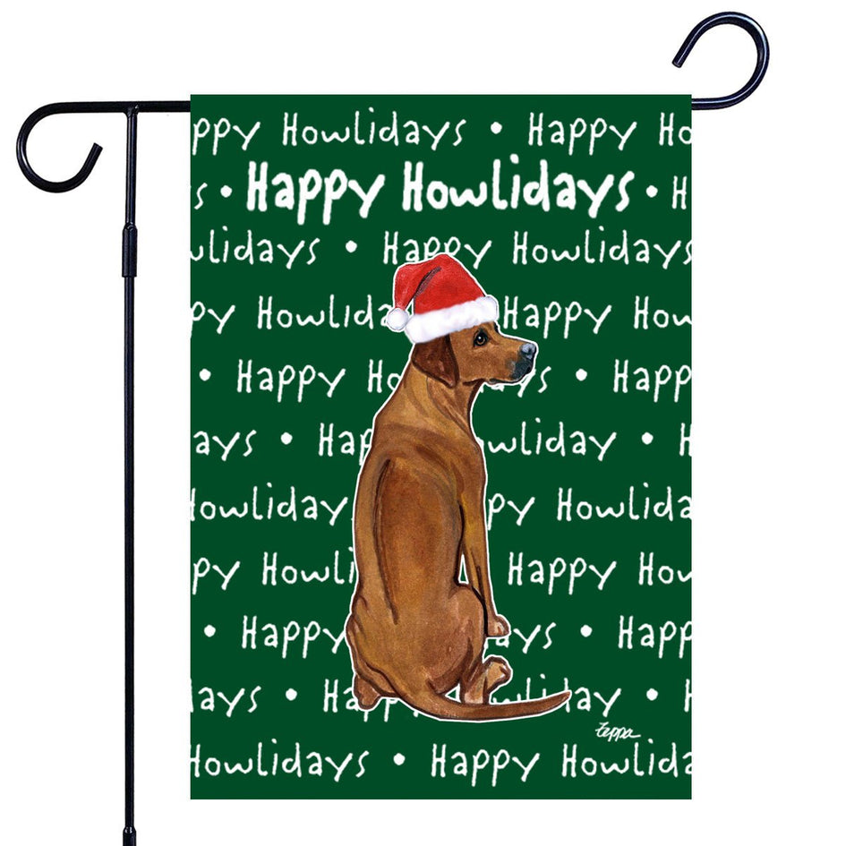 Rhodesian Ridgeback Happy Howliday's Garden Flag