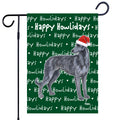 Scottish Deerhound Happy Howliday's Garden Flag