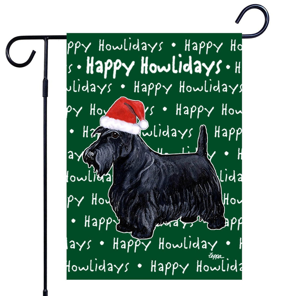 Scottish Terrier Happy Howliday's Garden Flag