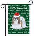 Shih Tzu Happy Howliday's Garden Flag