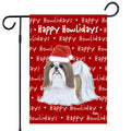 Shih Tzu Happy Howliday's Garden Flag