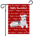 Siberian Husky Happy Howliday's Garden Flag