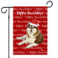 Siberian Husky Happy Howliday's Garden Flag