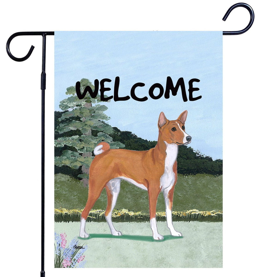 Basenji Garden Flag