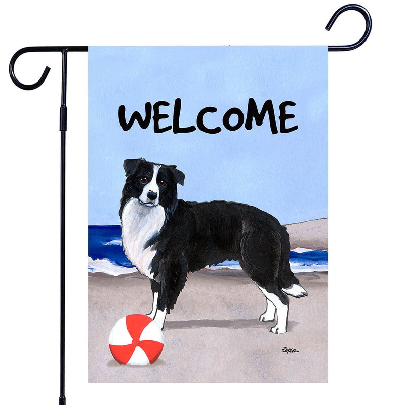 Border Collie Garden Flag
