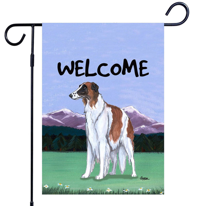 Borzoi Garden Flag
