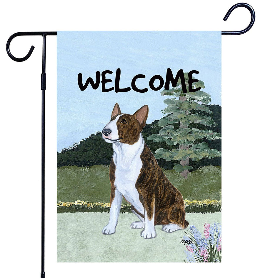 Bull Terrier Garden Flag