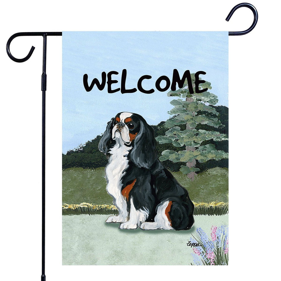 English Toy Spaniel Garden Flag