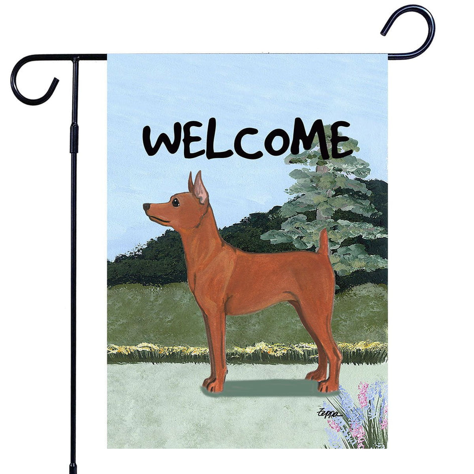 Miniature Pincher Garden Flag