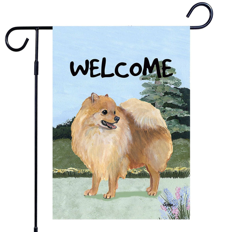 Pomeranian Garden Flag