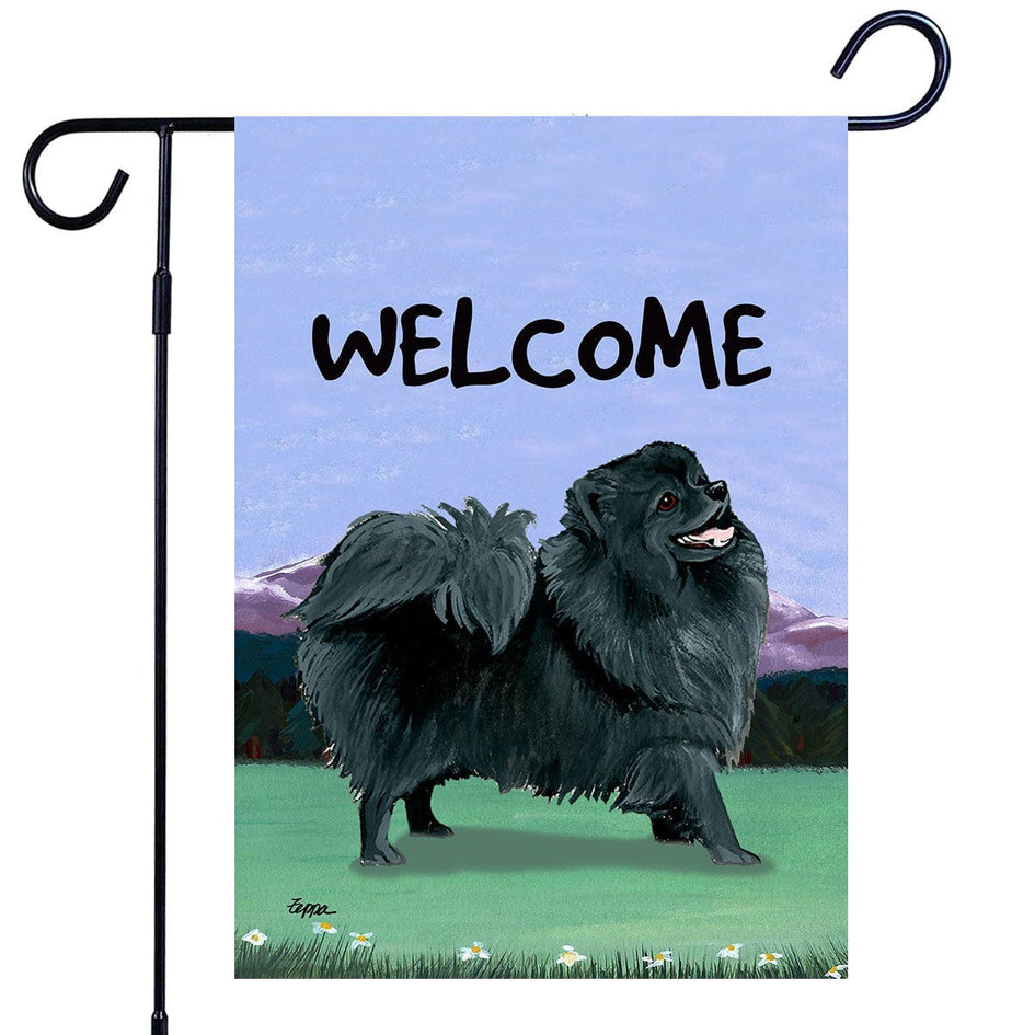 Pomeranian Garden Flag