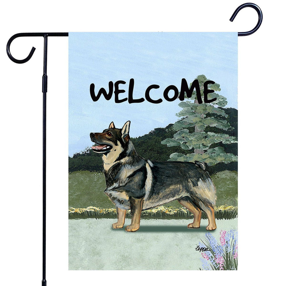 Swedish Valhund Garden Flag
