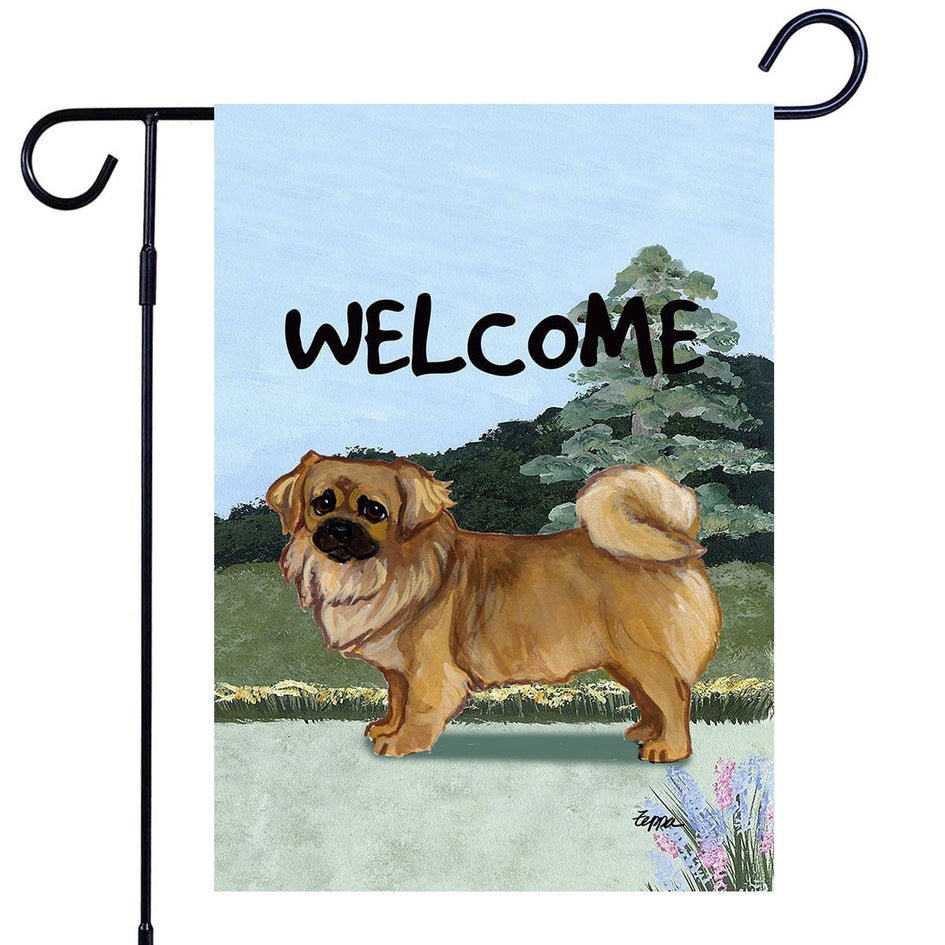 Tibetan Spaniel Garden Flag
