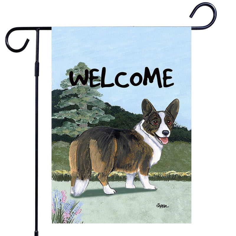 Welsh Cardigan Corgi Garden Flag