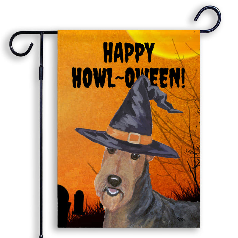 Airedale Terrier HAPPY HOWL-OWEEN Garden Flag