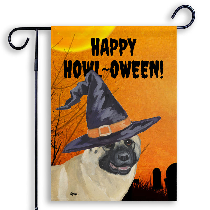 Akita HAPPY HOWL-OWEEN Garden Flag