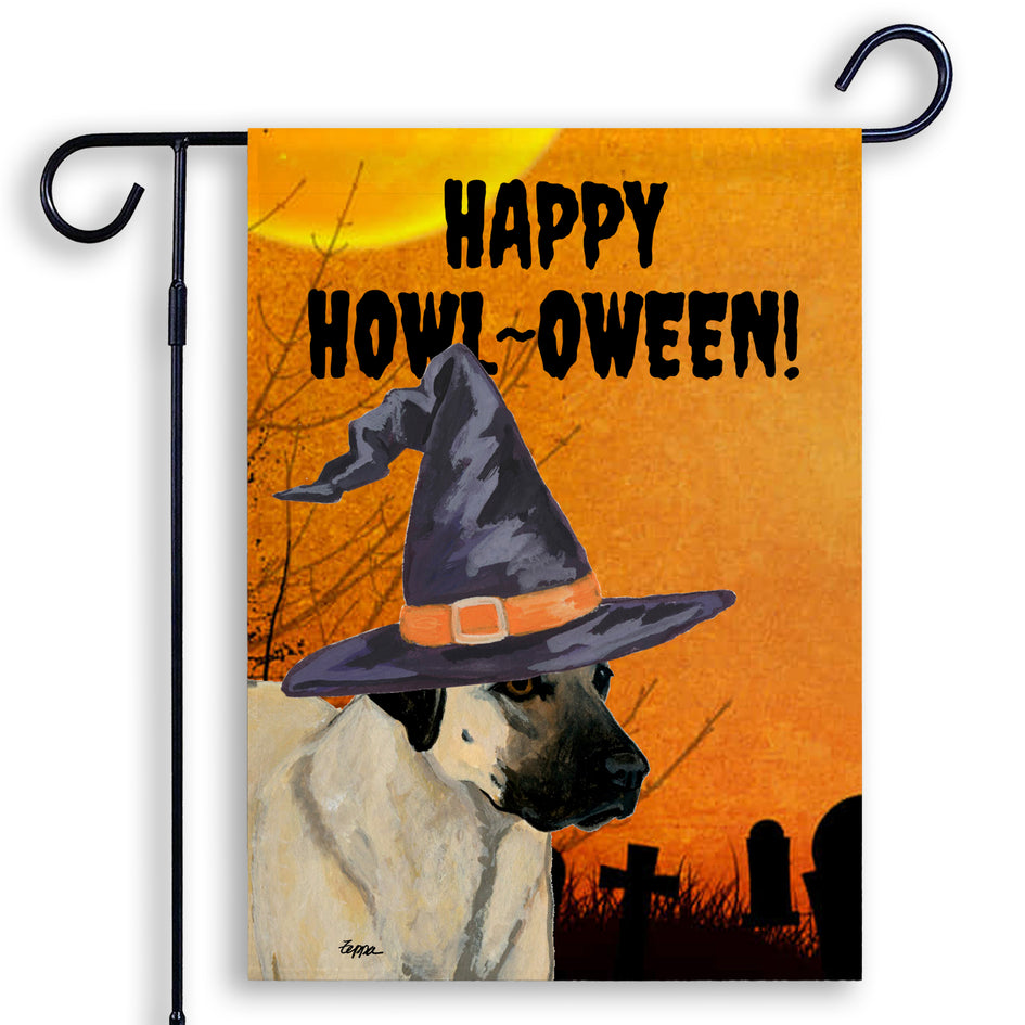 Anatolian Shepherd HAPPY HOWL-OWEEN Garden Flag