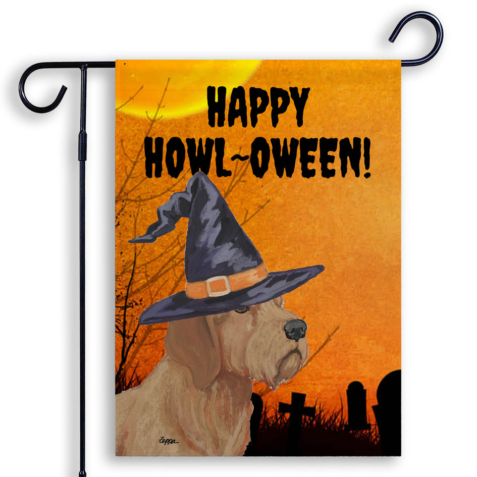 Basset Fauve de Bretagne HAPPY HOWL-OWEEN Garden Flag