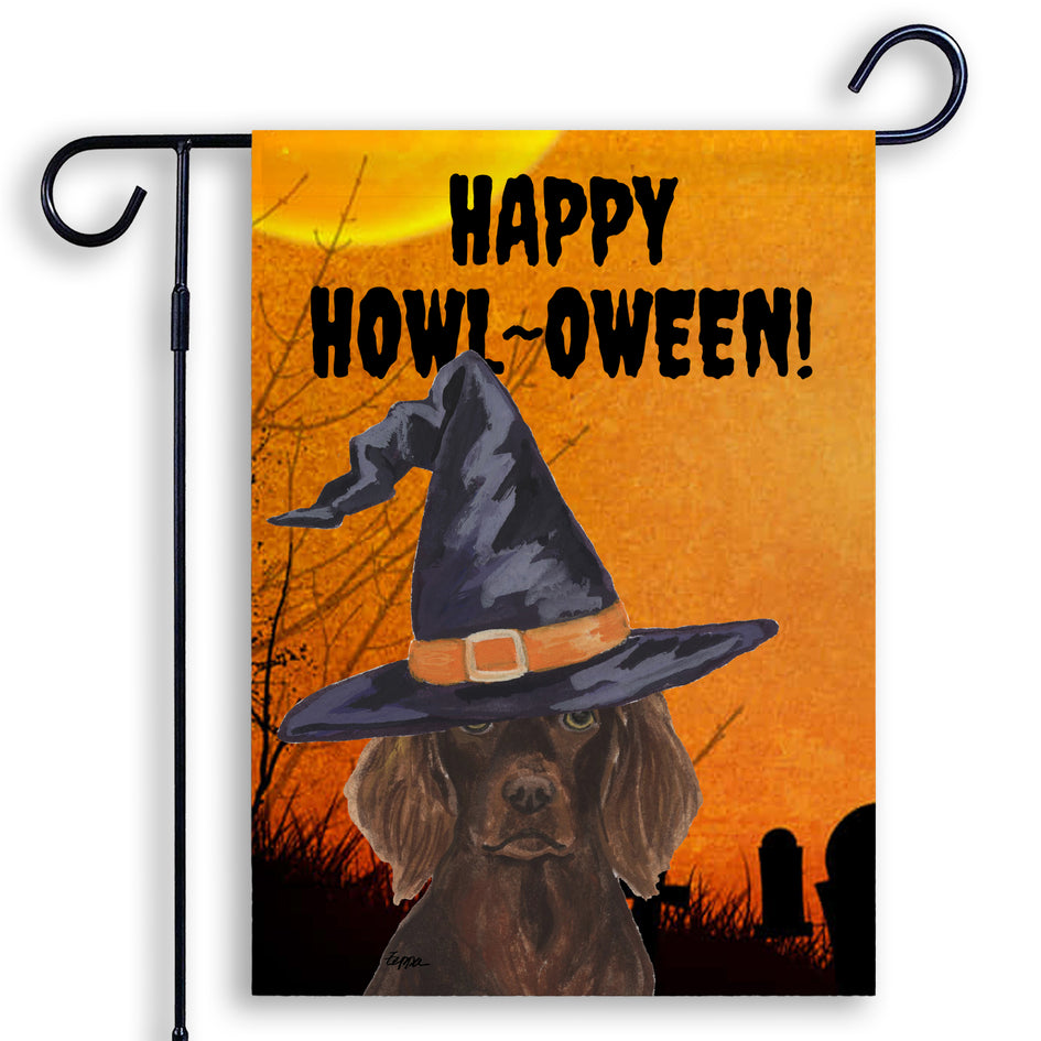 Boykin Spaniel HAPPY HOWL-OWEEN Garden Flag