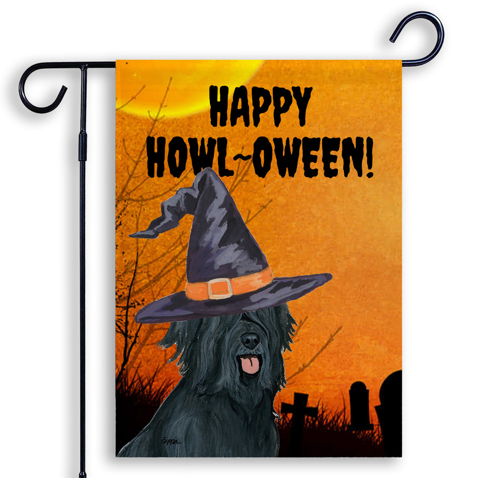 Briard HAPPY HOWL-OWEEN Garden Flag