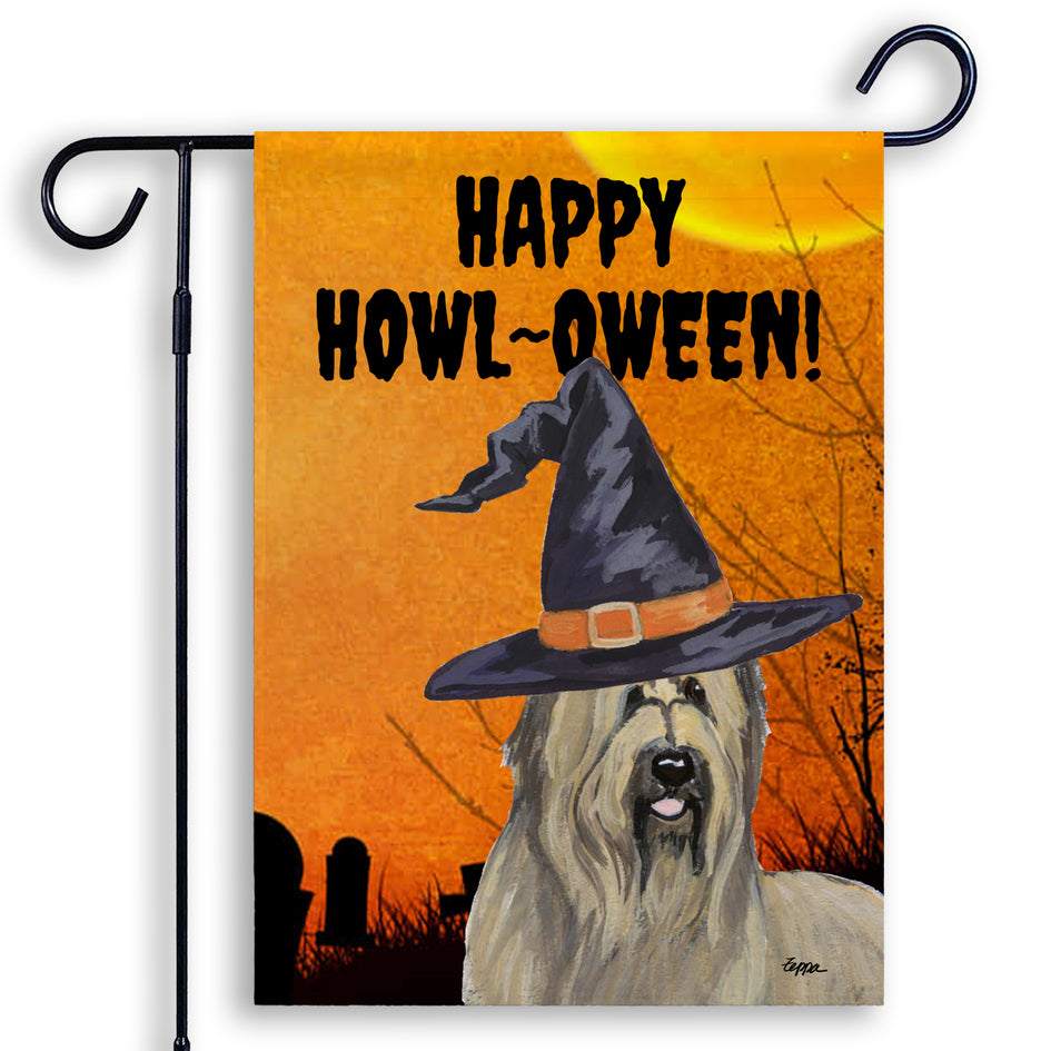 Briard HAPPY HOWL-OWEEN Garden Flag