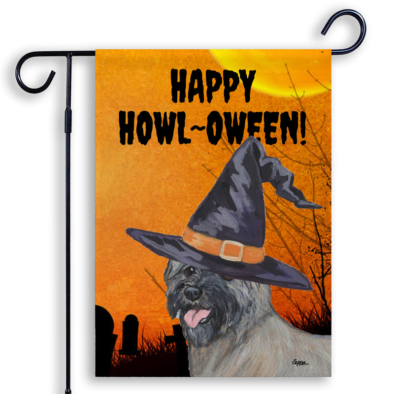 Cairn Terrier HAPPY HOWL-OWEEN Garden Flag
