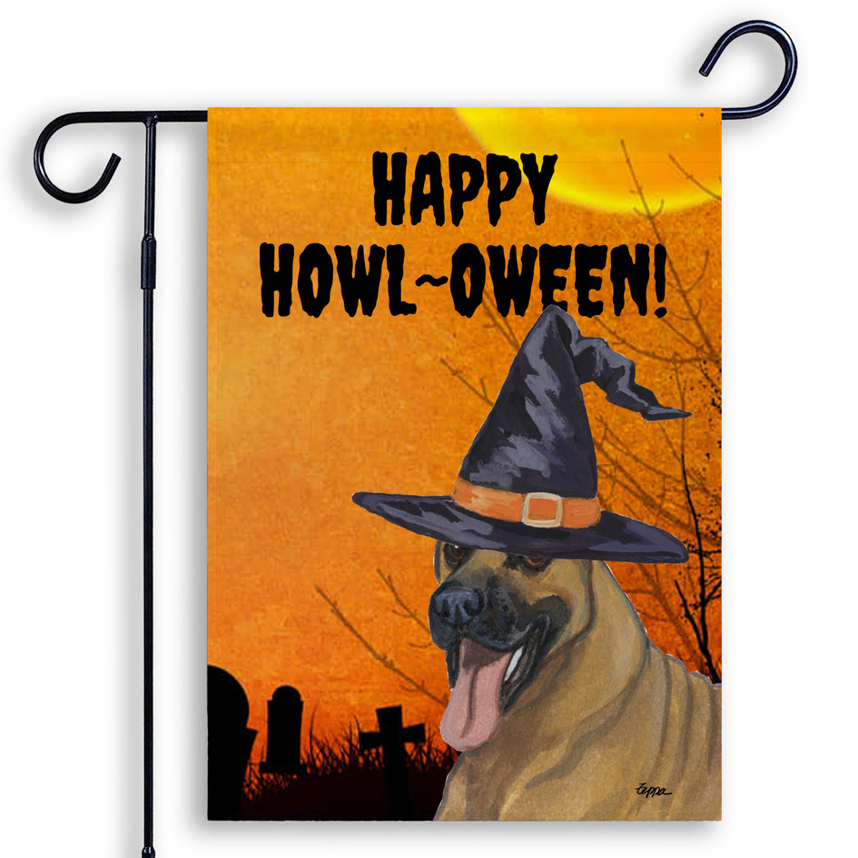 Great Dane HAPPY HOWL-OWEEN Garden Flag