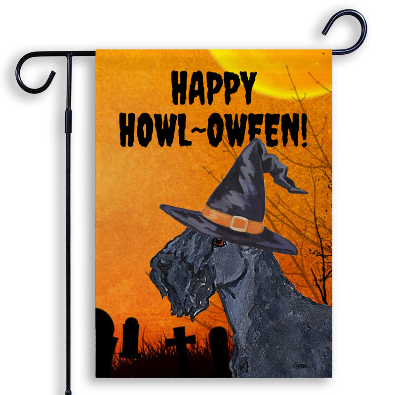 Kerry Blue Terrier HAPPY HOWL-OWEEN Garden Flag