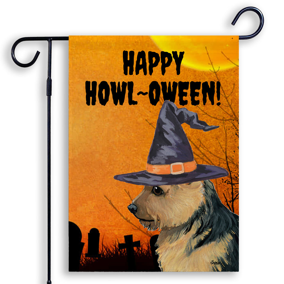Norwich Terrier HAPPY HOWL-OWEEN Garden Flag