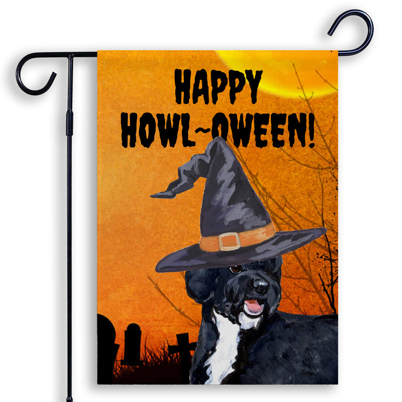 Portuguese Water Dog  HAPPY HOWL-OWEEN Garden Flag