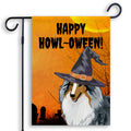 Shetland Sheepdog HAPPY HOWL-OWEEN Garden Flag
