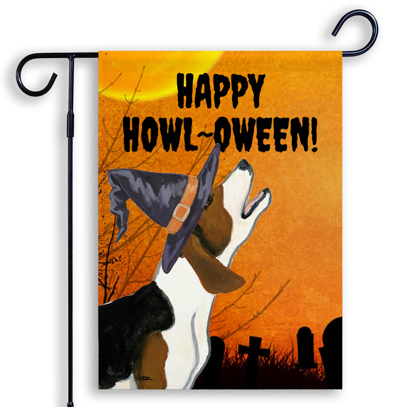 Treeing Walker Coonhound HAPPY HOWL-OWEEN Garden Flag