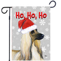Afghan Hound Ho Ho Ho Holidays Garden Flag