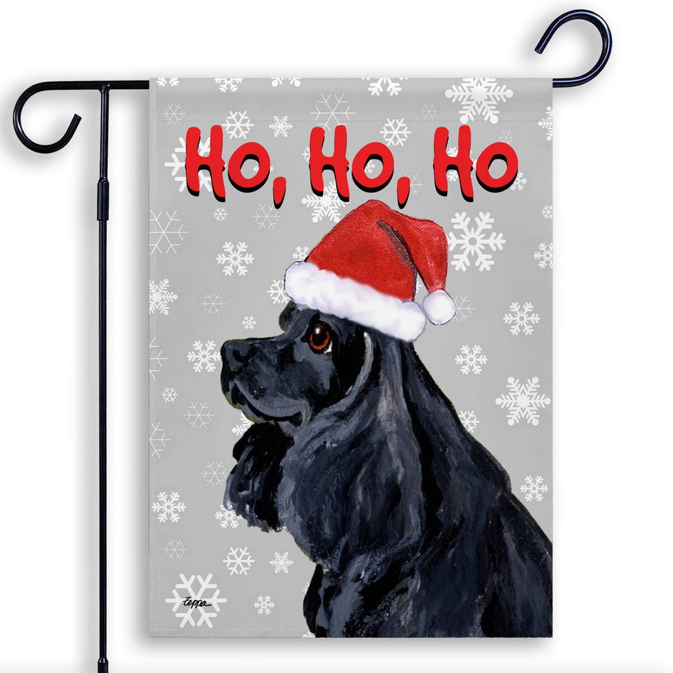 Cocker Spaniel Ho Ho Ho Holidays Garden Flag