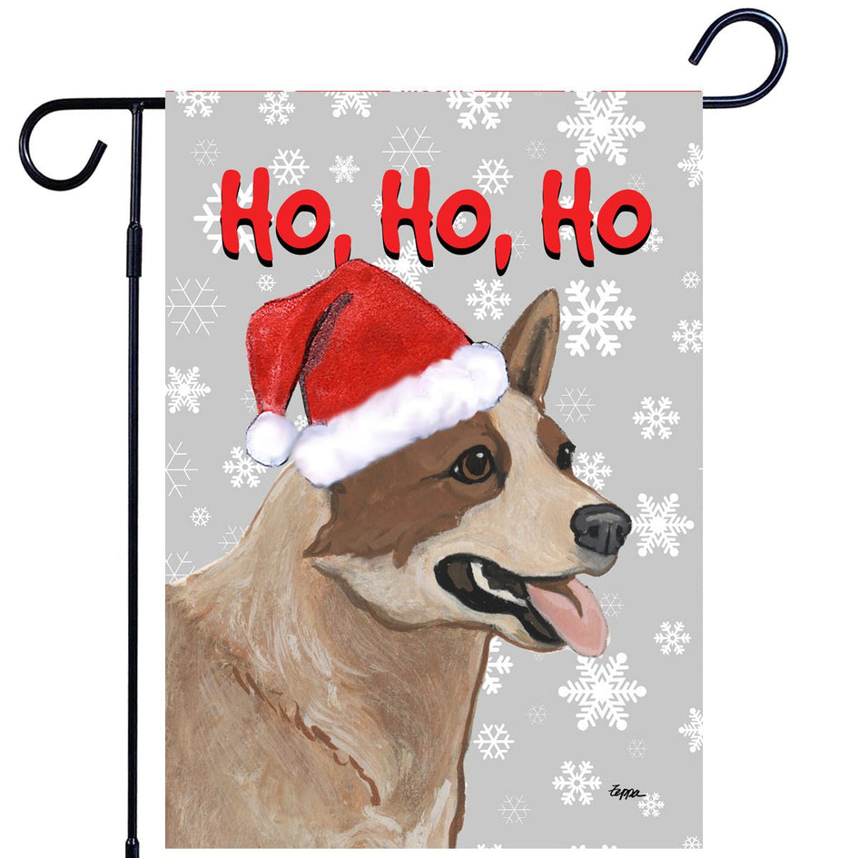 Australian Cattle Dog Ho Ho Ho Holidays Garden Flag