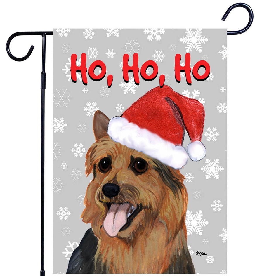Australian Terrier Ho Ho Ho Holidays Garden Flag