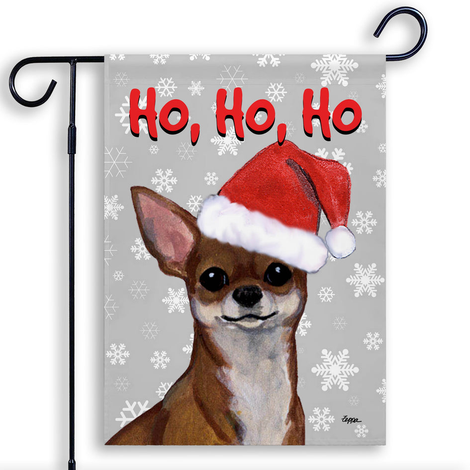 Chihuahua Ho Ho Ho Holidays Garden Flag