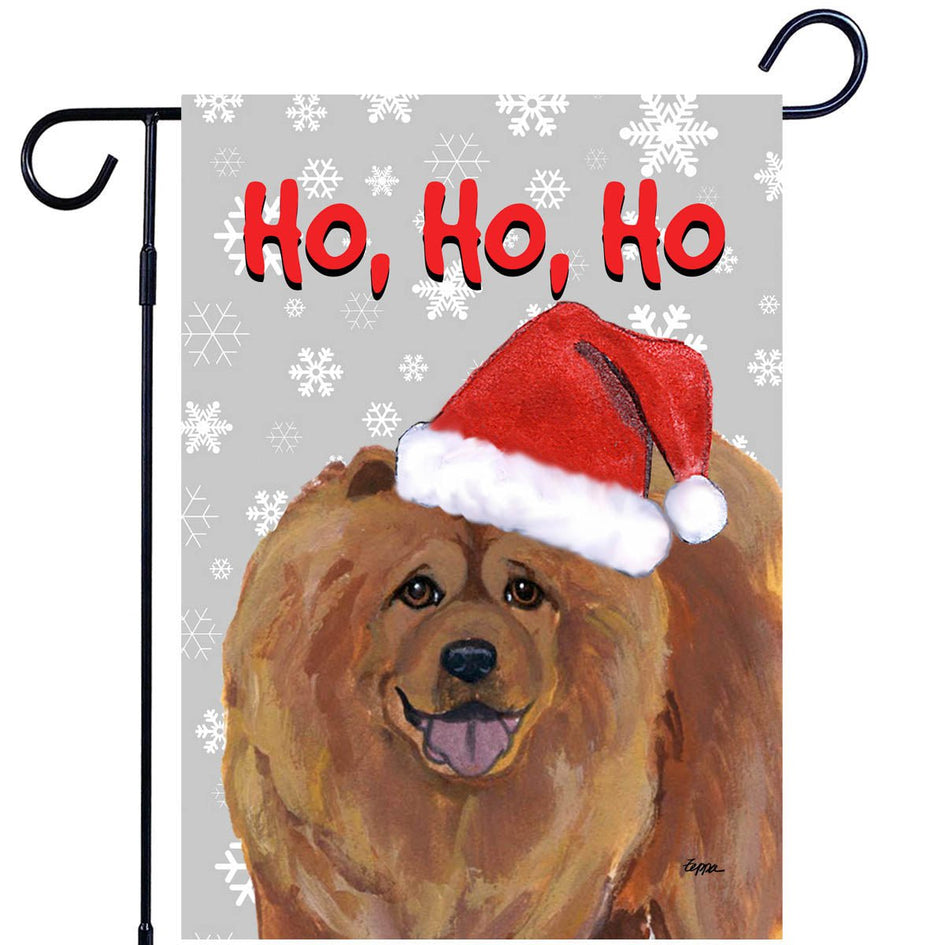 Chow Chow Ho Ho Ho Holidays Garden Flag