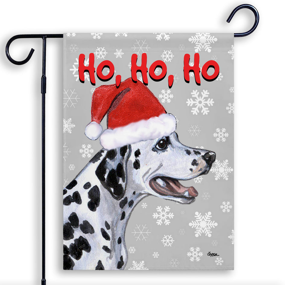 Dalmatian Ho Ho Ho Holidays Garden Flag