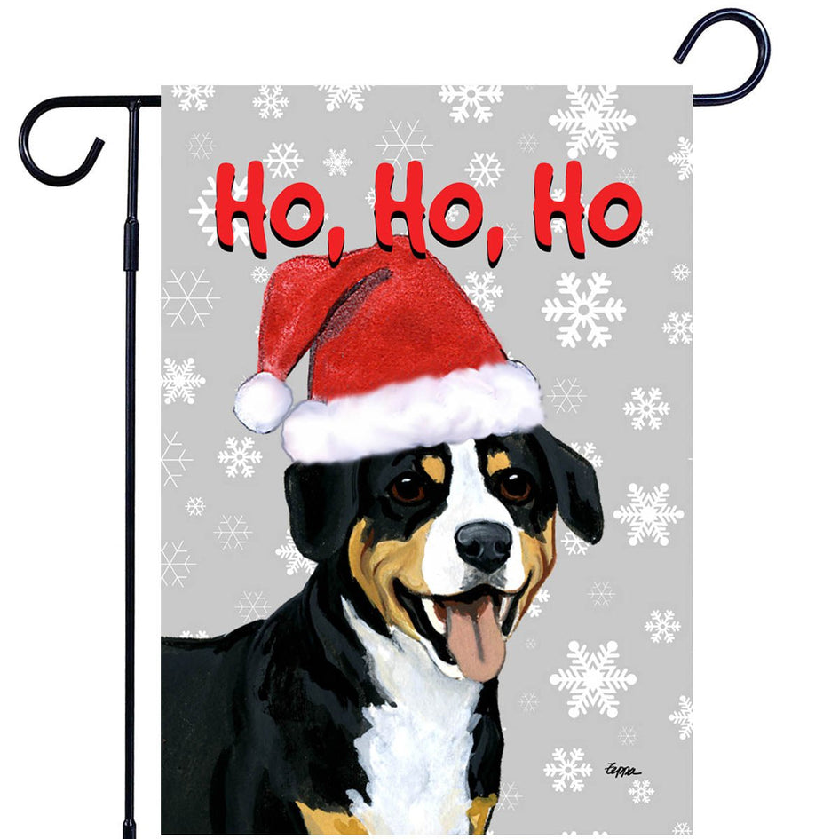 Entlebucher Mountain Dog  Ho Ho Ho Holidays Garden Flag