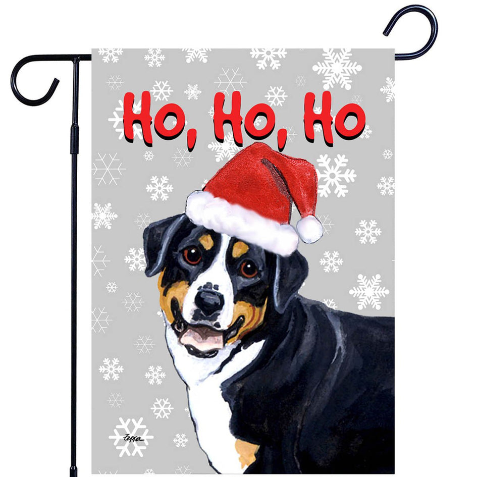 Greater Swiss Mountain Dog Ho Ho Ho Holidays Garden Flag