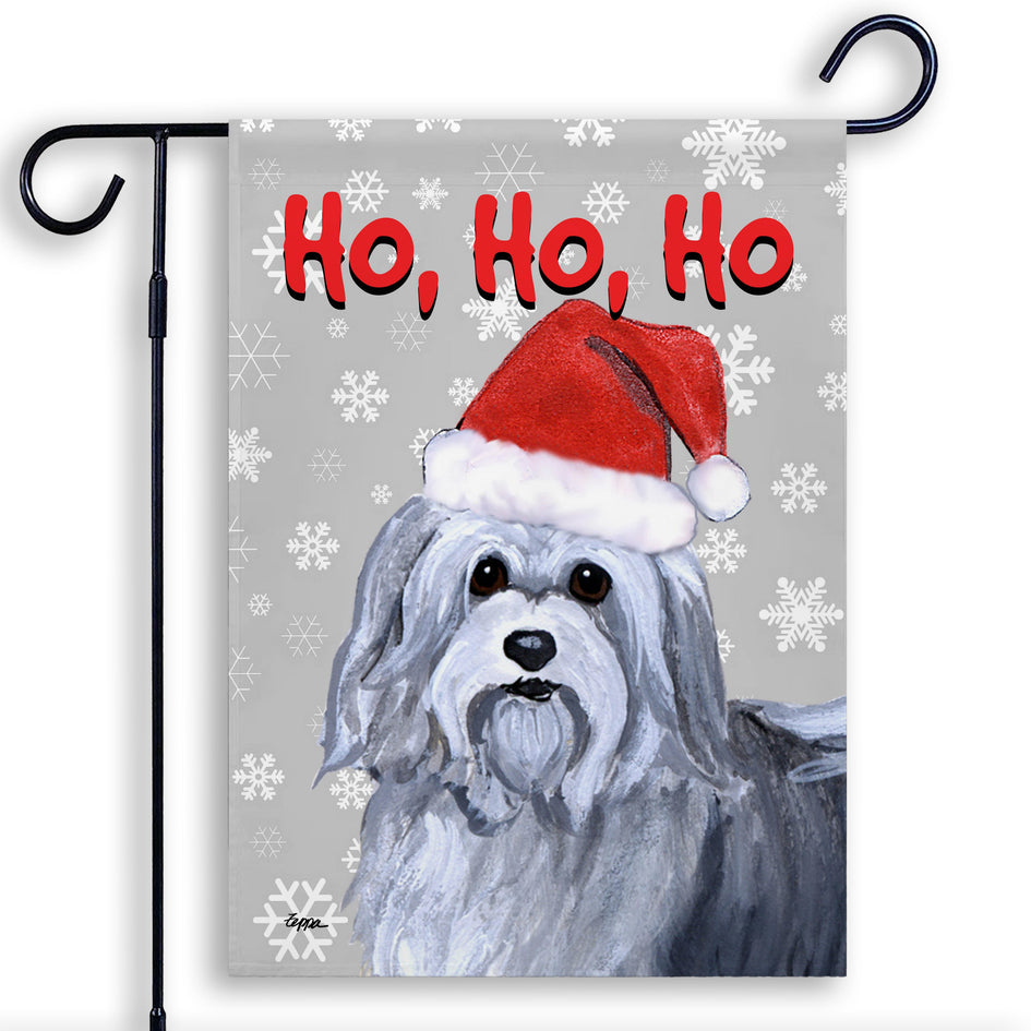 Havanese Ho Ho Ho Holidays Garden Flag