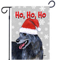 Irish Wolfhound Ho Ho Ho Holidays Garden Flag