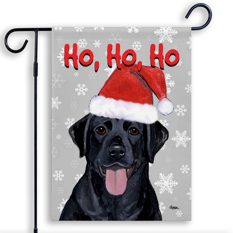 Labrador Retriever Ho Ho Ho Holidays Garden Flag