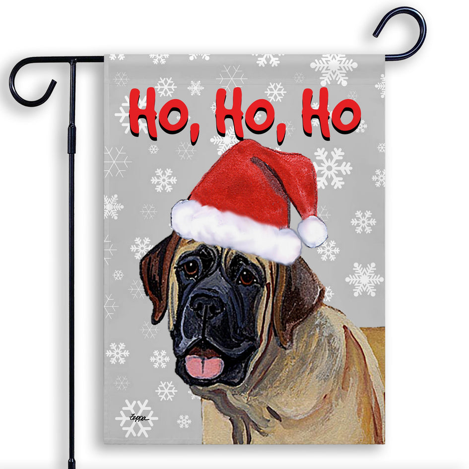 Mastiff Ho Ho Ho Holidays Garden Flag