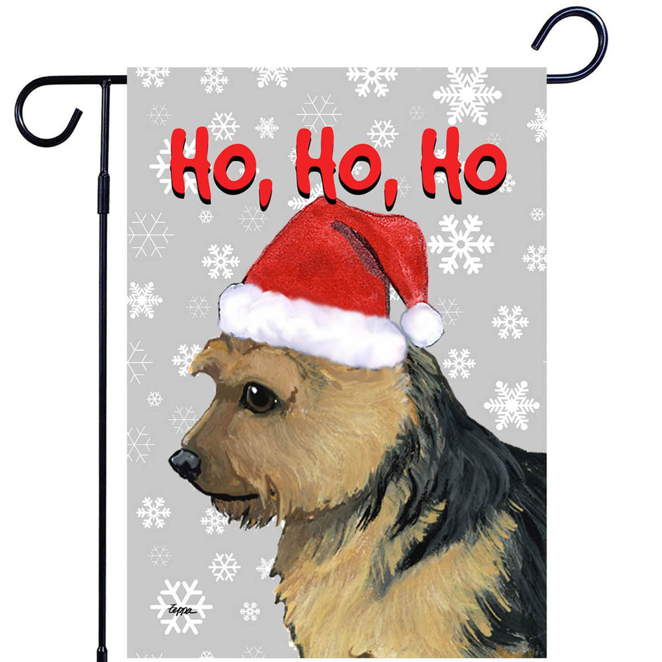 Norwich Terrier Ho Ho Ho Holidays Garden Flag
