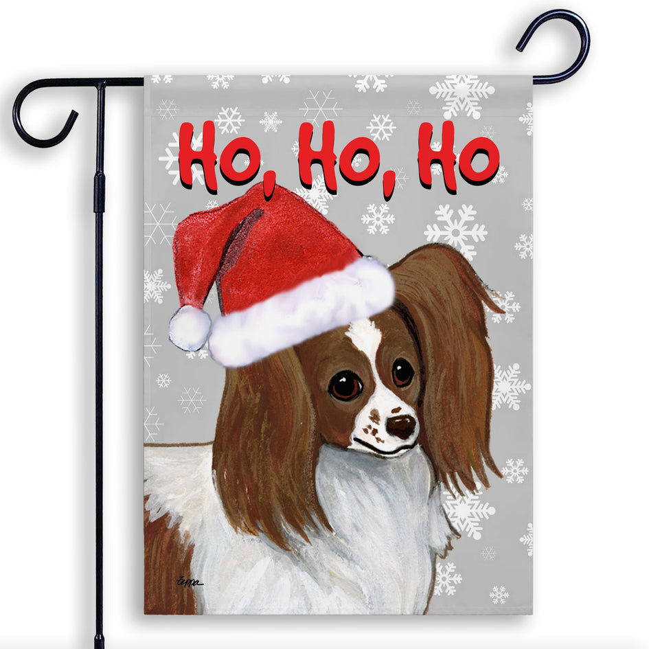 Papillon Ho Ho Ho Holidays Garden Flag