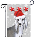 Saluki Ho Ho Ho Holidays Garden Flag