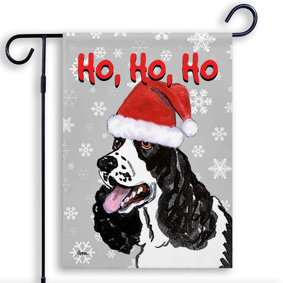 English Springer Spaniel Ho Ho Ho Holidays Garden Flag