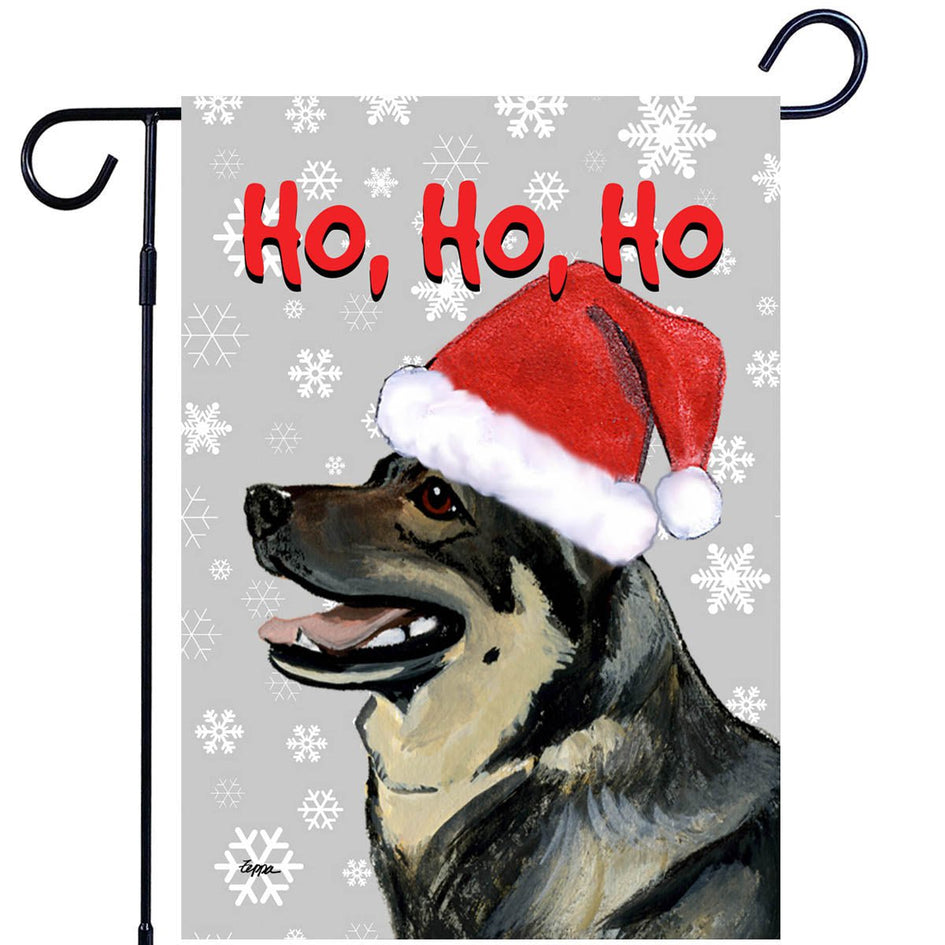 Swedish Vallhund Ho Ho Ho Holidays Garden Flag